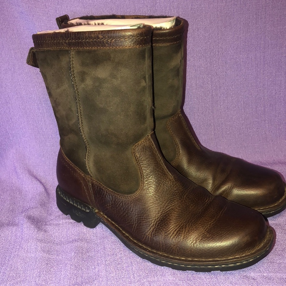 Slightly Used Men’s UGG Beacon 3263 Wool Lined Boots Size 11 Brown